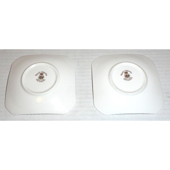 Set of 2 Royal Adderley Floral Bone China 4" Bird Duck Trinket Plates England - Picture 2 of 4